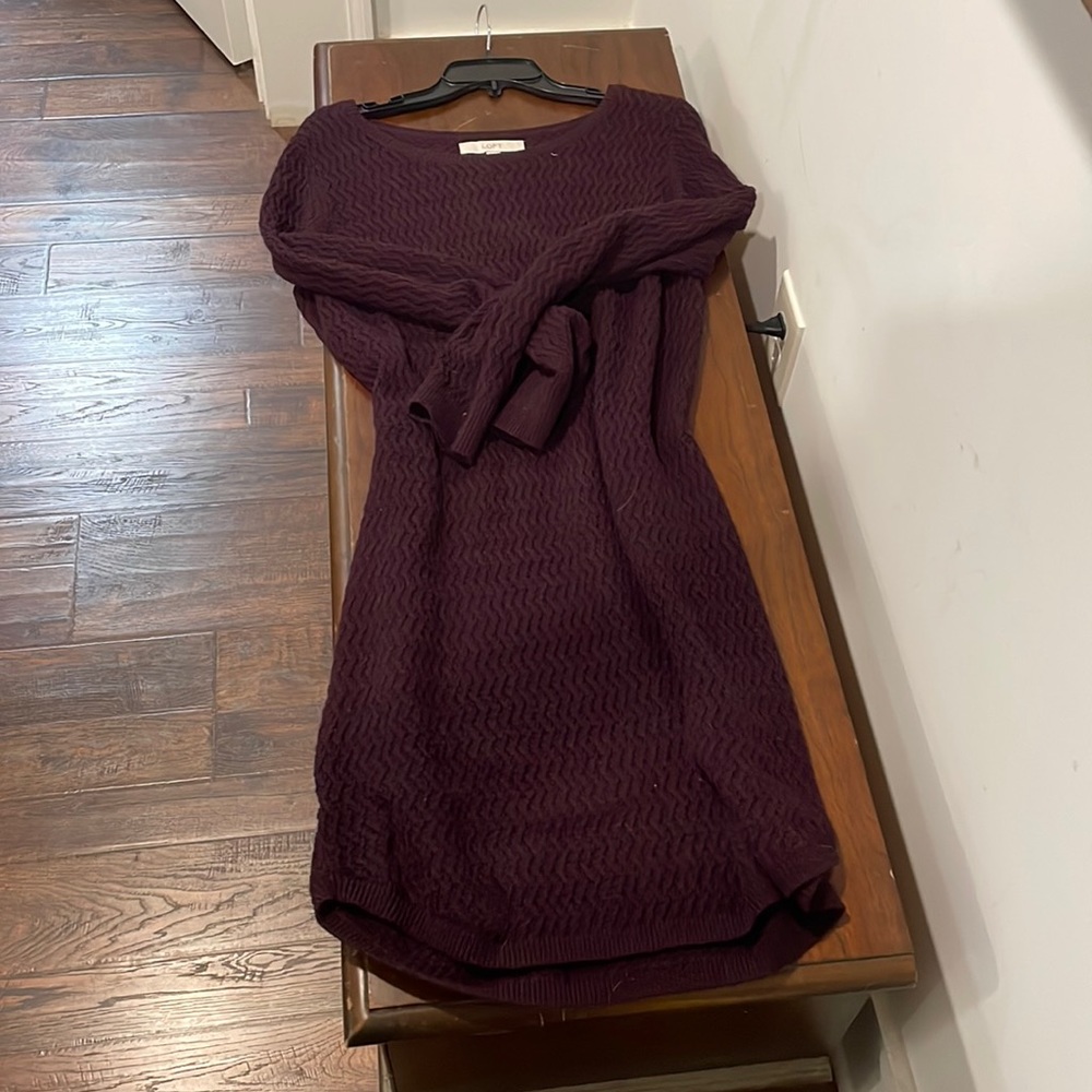 Beautiful plum sweater dress